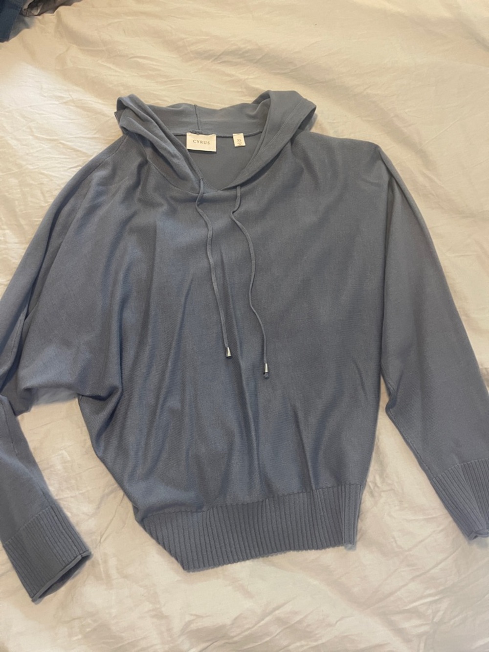 Cyrus Slate Blue Hooded Women's Sweater